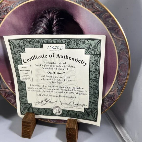 Set of 4 Plates Bradford Exchange - Native Beauty - Native American Inspired - W - Picture 8 of 10